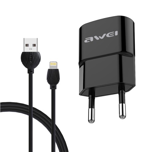 AWEI C-832 Smart Charger with Lightning Interface Data Cable for iPhone