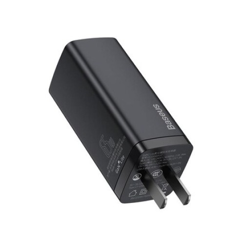 Baseus GaN2 Lite Quick Charger 4.0 3.0 PD C+U 65W CN Black for Phone & Laptop CCGAN2L-A01