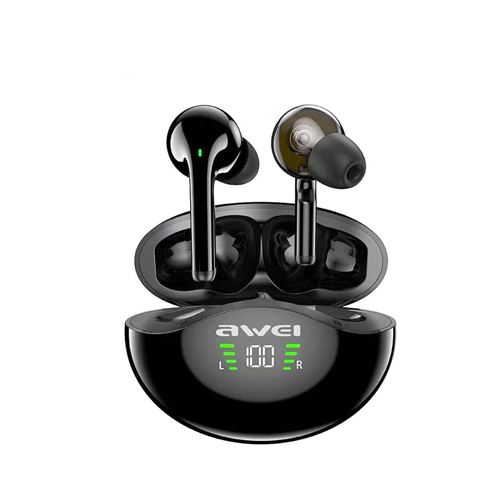 Awei T12P TWS Dual Dynamic Driver Earbuds with Charging Case