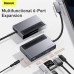 BASEUS Magic Multifunctional 6 Ports Type-C Expansion Hub with Retractable Clip – Grey CAHUB-DA0G
