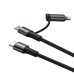 Baseus 2-in-1 Twins Cable Type-C to Type-C 60W + Lightning