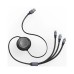 Baseus Bright Mirror One-for-three Retractable Data Cable USB to M+L+C 3.5A 1.2m Black CAMLT-MJ01