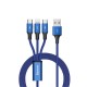 Baseus 3-in-1 Cable Rapid Series Fast Charging 3.5A Cable Iphone Micro Type-C CAJS000003