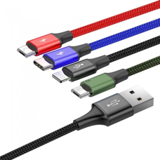 Baseus 4 in 1 Rapid Series Cable (2 Lightning, 1 Type C, 1 Micro USB)