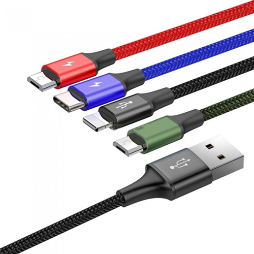 Baseus 4 in 1 Rapid Series Cable (2 Lightning, 1 Type C, 1 Micro USB)