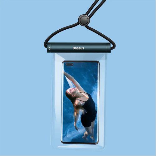 Baseus ACFSD-E03 Cylinder Slide-cover Waterproof Bag For Swimming Pool Beach Blue