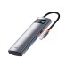 Baseus WKWG020113 Type-C Hub Metal Gleam Series 7-in-1 Multifunctional Docking Station Gray