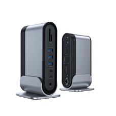 Baseus CAHUB-HG0G Working Station Four-Screen Multifunctional Type-C HUB Adapter（CN+EU+US)Dark gray