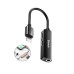 Baseus CALL52-S 3-in-1 iP Male to Dual iP & 3.5mm Female Adapter L52 Silver-black