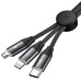 Baseus CAMLT-FX01 Car Co-sharing Cable USB For M+L+T 3.5A 1m Black