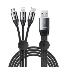 Baseus CAMLT-FX01 Car Co-sharing Cable USB For M+L+T 3.5A 1m Black