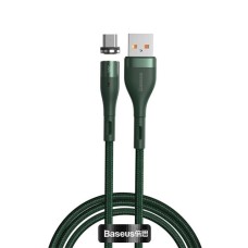 Baseus CAMXC-K06 Zinc Magnetic Safe Fast Charging Data Cable USB to Micro 2.1A 1m Green