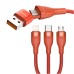 Baseus Two-for-three Fast Charging Flash Series 100W Data Cable – Orange