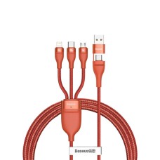 Baseus Two-for-three Fast Charging Flash Series 100W Data Cable – Orange