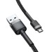 Baseus Cafule Cable Durable Nylon Braided Wire micro USB 2A 3M black-gray (CAMKLF-HG1)