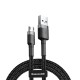 Baseus Cafule Cable Durable Nylon Braided Wire micro USB 2A 3M black-gray (CAMKLF-HG1)