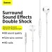 Baseus Encok 3.5mm Wired Earphone H16 White NGH16-02