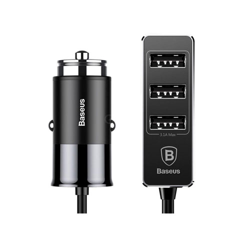 Baseus Enjoy Together Four Interfaces Output Patulous Car Charger 5.5A Black CCTON-01