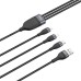 Baseus Flash Series 3-in-1 5A 40W Fast Charging Data Cable CA1T3-G1 Gray+Black