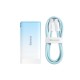 Baseus GaN3 Pro Fast Charger 2C+U 65W CN Cloud Blue With Dynamic Series Fast Charging Data Cable Type-C to Type-C 100W 1m Blue