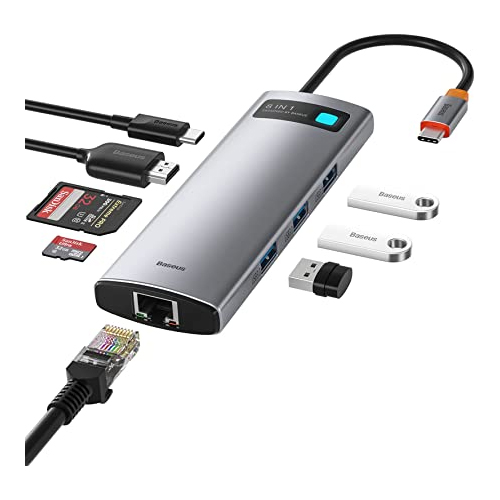 Baseus Metal Gleam Series 8-in-1 Multifunctional Type-C HUB