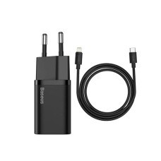 Baseus TZCCSUP-E01 Super Si 1C PD fast wall Charger With Type C To Lightning cable 1 m black TZCCSUP-E01