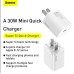 Baseus  CCSUPP-C02 Super Si Pro Quick Charger C+U 30W CN White