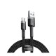 Baseus Cafule USB Data Cable For Type-C 2A 2M (CATKLF-CG1) – Gray & Black
