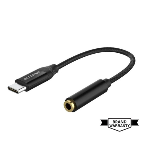 BlitzWolf BW-AA2 USB-C to 3.5mm Audio Headphone Jack Adapter
