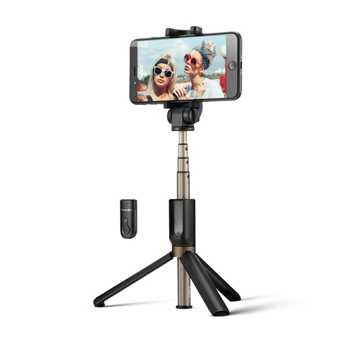 BlitzWolf BW-BS3 Versatile 3 in 1 Bluetooth Mini Extendable Folding Tripod Selfie Sticks