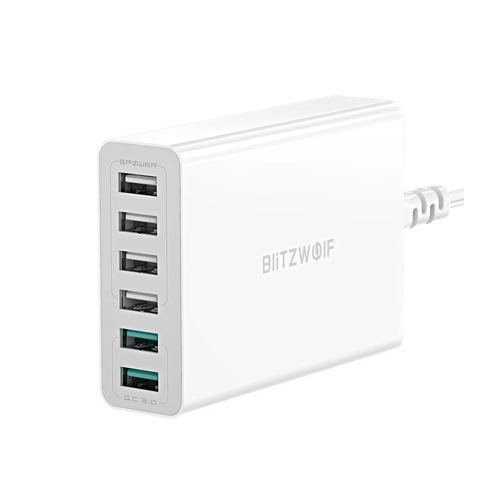 BlitzWolf BW-S15 60W Dual QC3.0 6-Ports Desktop USB Smart Charger