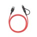 Blitzwolf BW-MT3 2 IN 1 Micro Usb(Android) and Type-C Cable Red