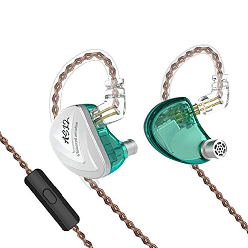 KZ AS12 6BA Balanced Armatures in-Ear HiFi Metal Earphones