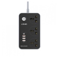 LDNIO SC3412 38W PD20W Power Strip 3 Socket Outlets and 3 QC 3.0 USB