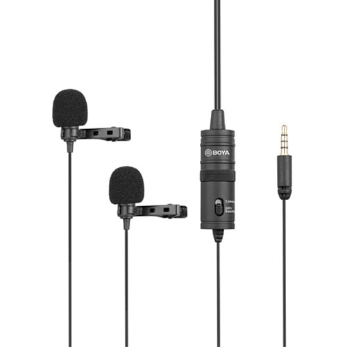 Boya BY-M1DM Dual Omni Directional Lavalier Microphone