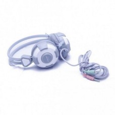 Stereo CH - 6110 Headphones White and Grey