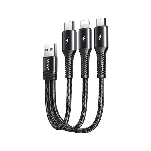 JOYROOM S-01530G9 3 IN 1 SHORT CHARGING CABLE