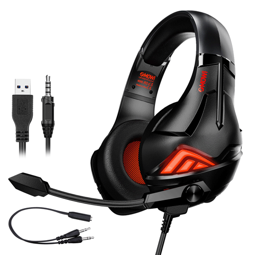 Mowi R2 RGB Lighting Over-Earphone Gaming Headset With Mic