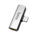 HOCO LS26 Type-C Male to Female + 3.5mm Female Audio Converter Charging Adapter