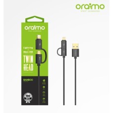 Oraimo OCD-D101 BAMBOO TWIN HEAD 1m Fast Charging Cable