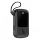 Baseus Q pow Digital Display 3A Power Bank 10000mAh With Type-C Cable -Black
