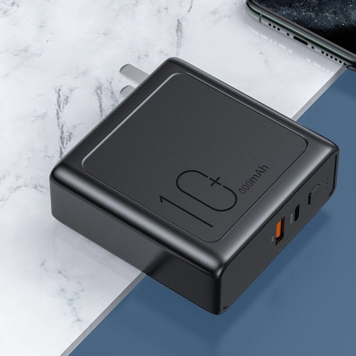 Rock 2 in 1 Design 18W PD 10000mah Power Bank & Wall Charger