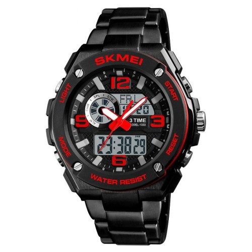 SKMEI 1333 Men Quartz 3 Time Chrono Watch
