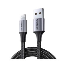 UGREEN USB-A 2.0 to USB-C Cable Nickel Plating Aluminum Braid 1m (Black)