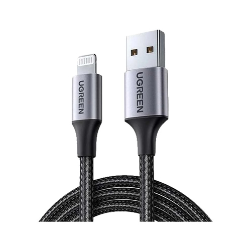 UGREEN USB-A 2.0 to USB-C Cable Nickel Plating Aluminum Braid 1m (Black)