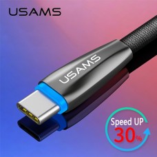 USAMS Type-c USB cable Smart Full-charge Prompt Cable Auto Change Light type C