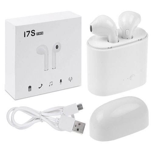 White Morex I7s Tws Bluetooth Earphone Twins Dual Lr True Wireless Ear buds