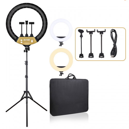 ZB-F488 22 inch 55cm 18 Led Dimmable Video Ring Light