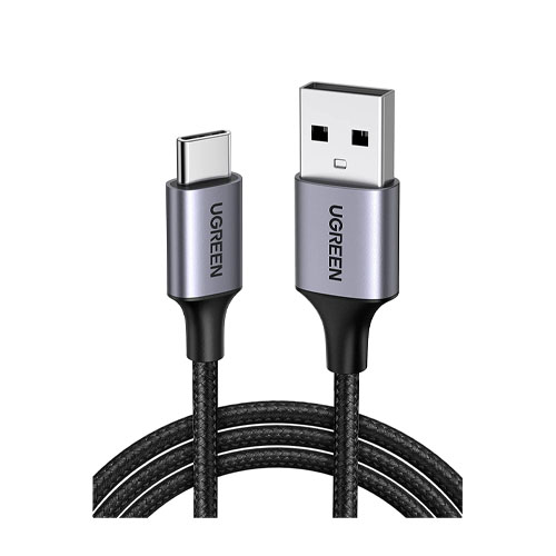 UGREEN USB-A 2.0 to USB-C Cable Nickel Plating Aluminum Braid 1m #60121