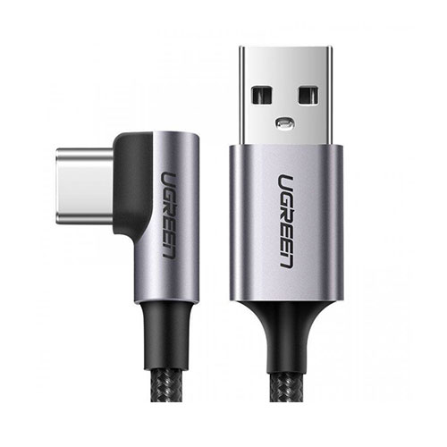 UGREEN Right Angle USB-A to USB-C Gray Cable 2m #50942